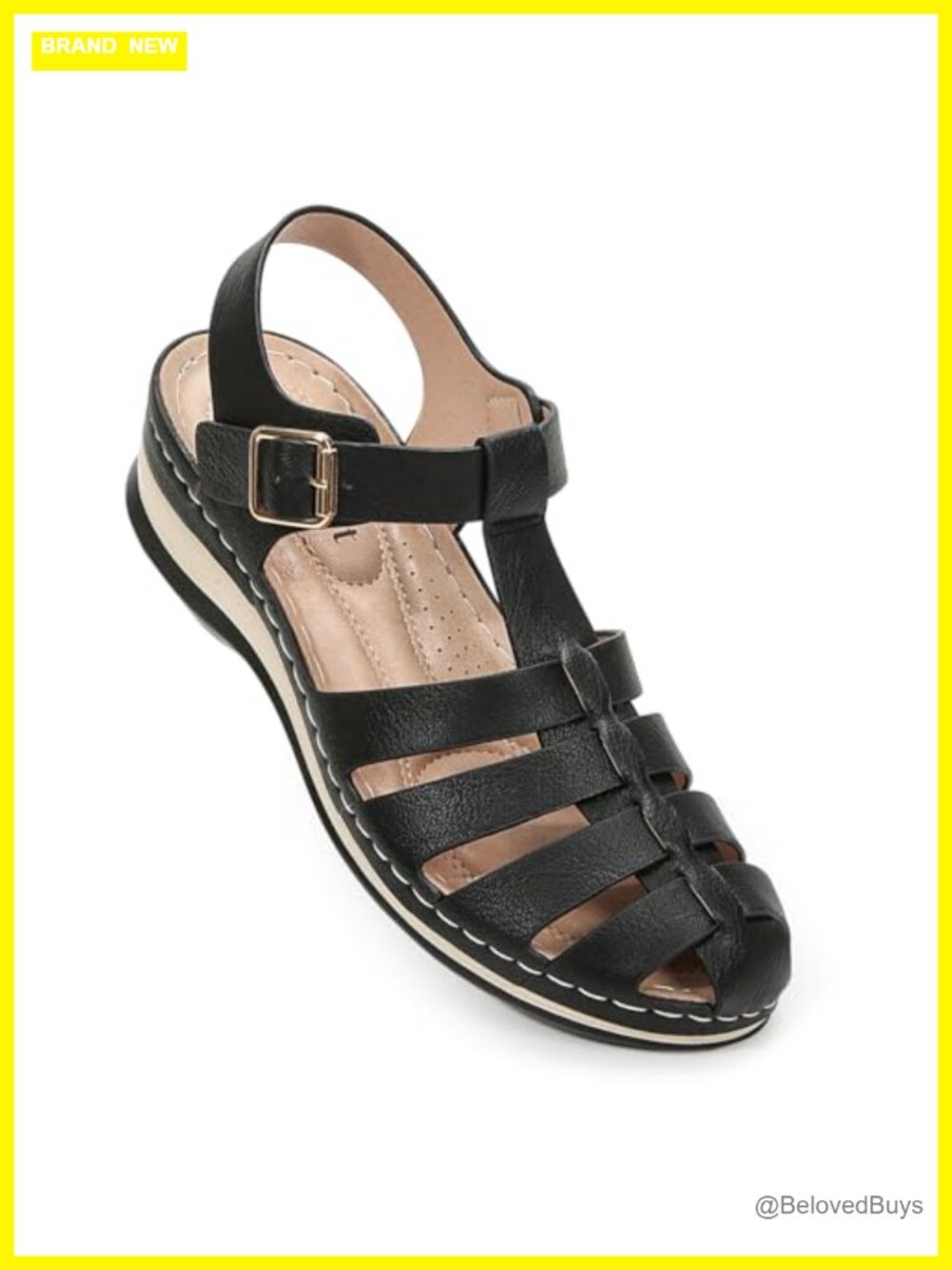 Closed Toe Fisherman Sandals Women Wide Width Comfortable Wedge Platform